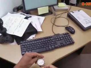 セクシーな 巨大な おっぱい ビジネス 女の子 ねじ込みます アップ のために お金