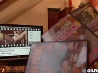 Товста бабуся дивіться порно flicks і отримує трахкав по жеребець