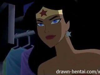 Justice League Hentai - Two chicks for Batman pecker